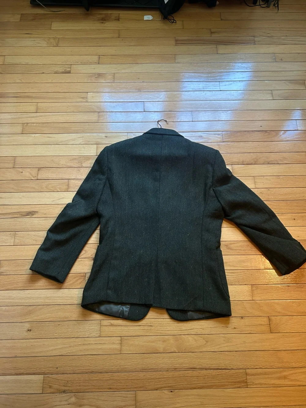 Men's Dark Green Notch-Lapel Sport Coat - Tailored Wool Blend